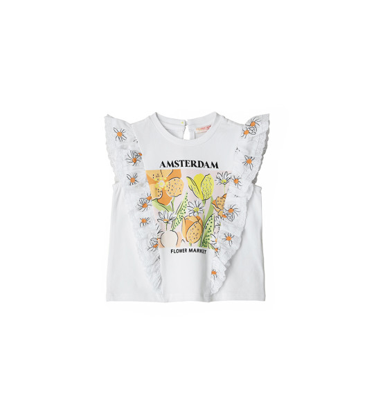 T-SHIRT WITH RUFFLES