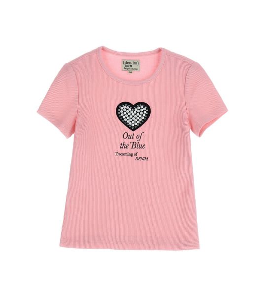 PEARLS AND RHINESTONE T-SHIRT