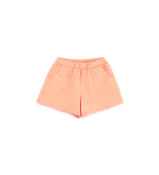 LINEN BLEND BERMUDA SHORTS