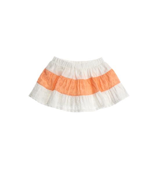 SKIRT WITH POPLIN INSERTS