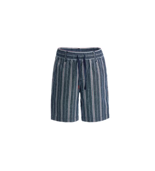 LINEN-COTTON BERMUDA SHORTS
