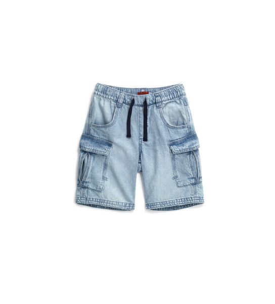 COTTON DENIM BERMUDA SHORTS