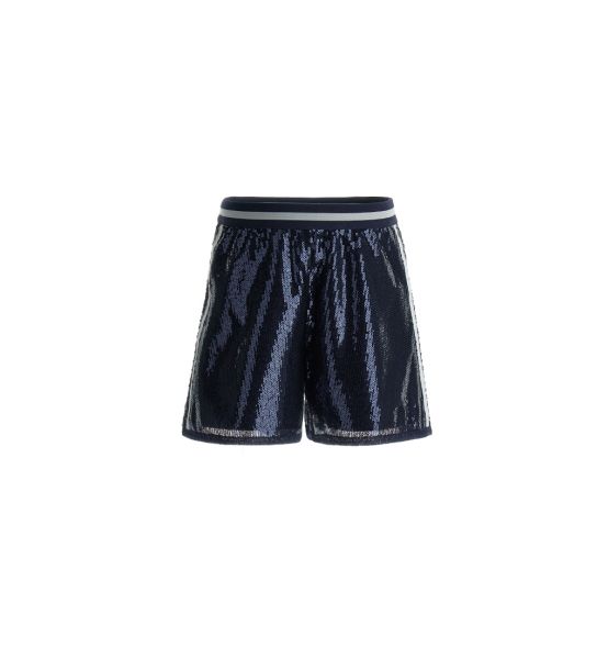 SEQUINED BERMUDA SHORTS