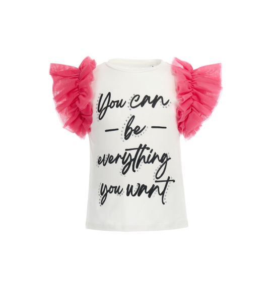 T-SHIRT WITH RUFFLES