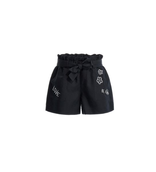 LINEN BERMUDA SHORTS