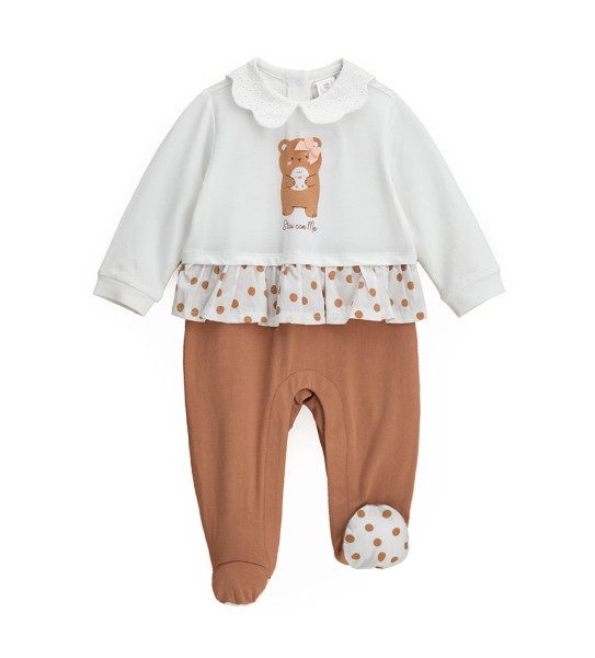 ROMPER WITH SANGALLO COLLAR