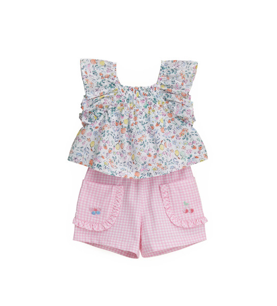 BLOUSE AND BERMUDA SET