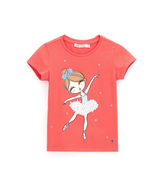 T-SHIRT WITH 3D APPLICATIONS