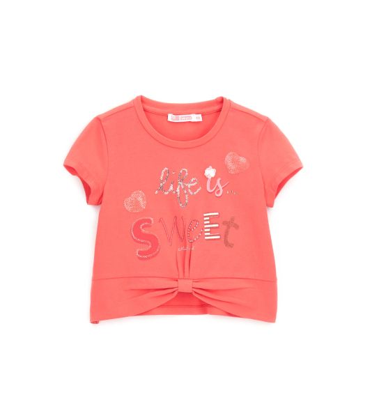 T-SHIRT WITH 3D APPLICATIONS