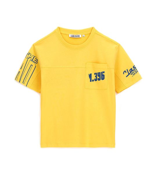 T-SHIRT WITH PIQUET INSERTS