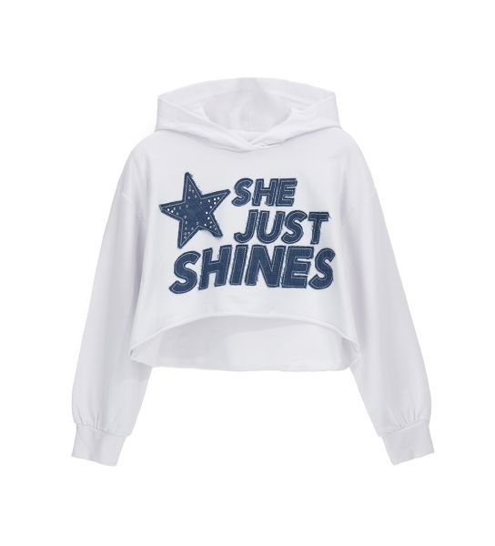 SWEATSHIRT WITH RHINESTONE