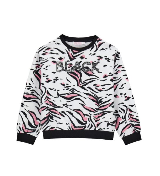 SWEATSHIRT WITH ZEBRA PRINTS