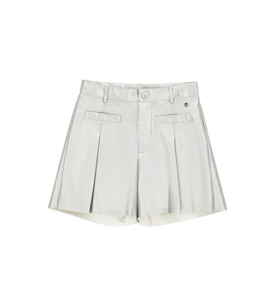 ECO-LEATHER BERMUDA SHORTS