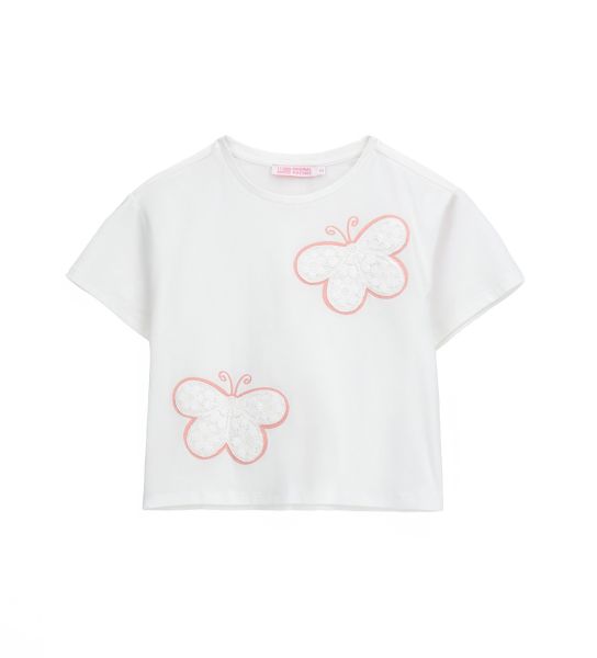 T-SHIRT WITH BUTTERFLIES