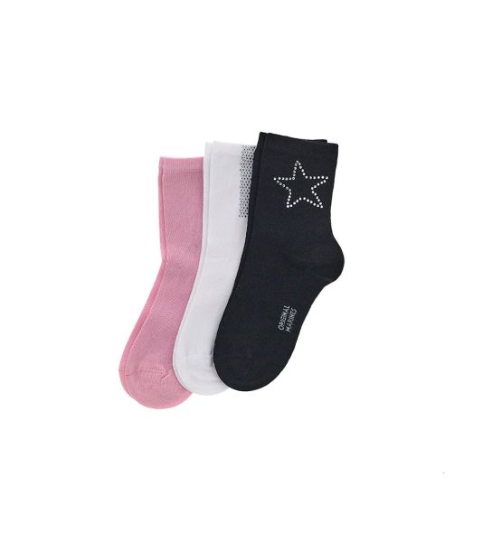 TRI-PACK OF RHINESTONE SOCKS