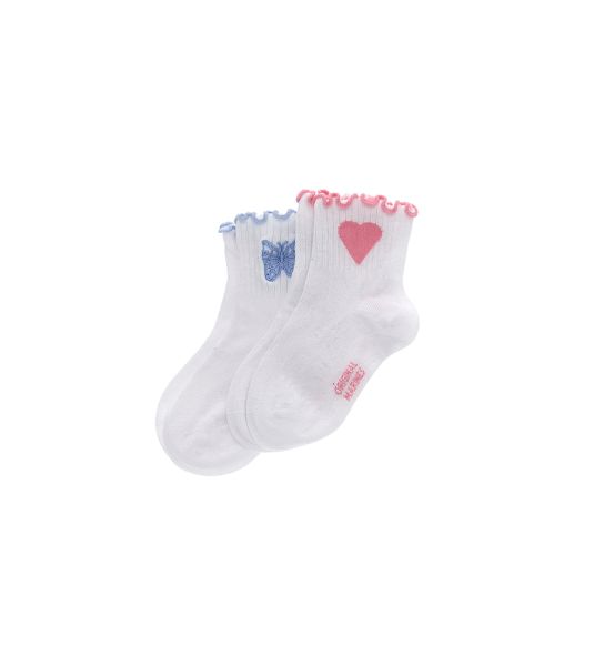 BI-PACK SOCKS WITH EMBROIDERY