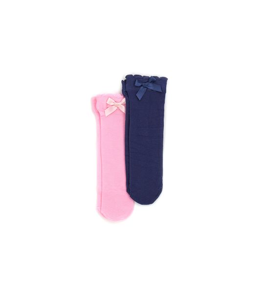 BI-PACK SOCKS WITH BOW