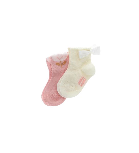 BI-PACK SOCKS WITH BOW