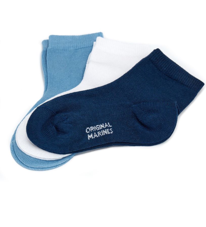 Baby Boy - Tri-pack cotton socks