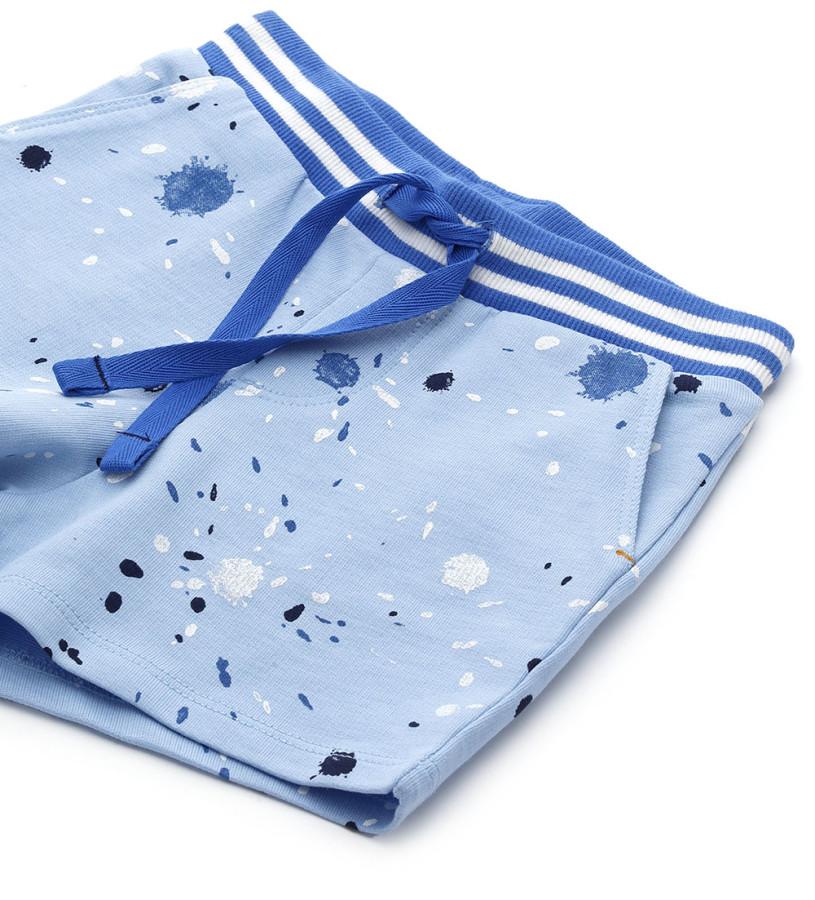 Newborn - Bermuda shorts in cotton fleece