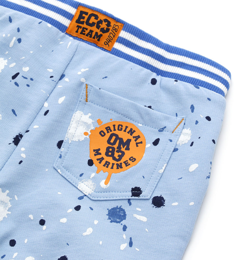 Newborn - Bermuda shorts in cotton fleece