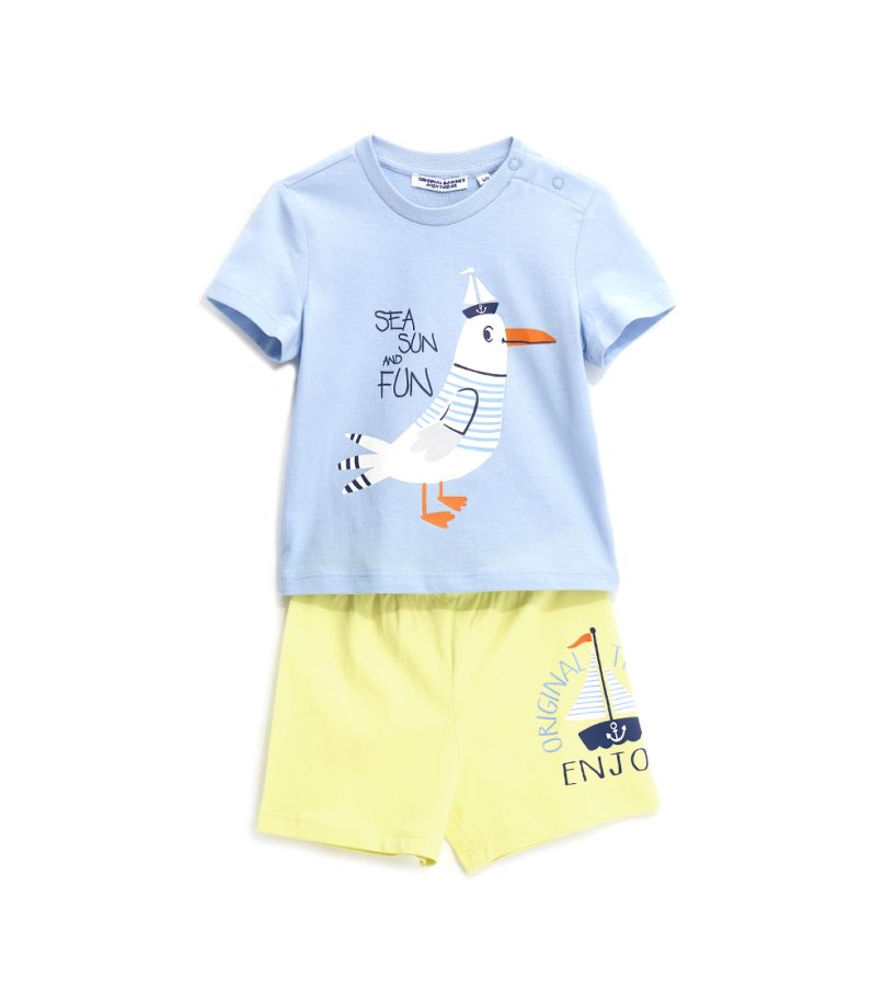 Baby Boy - Short pajamas with print