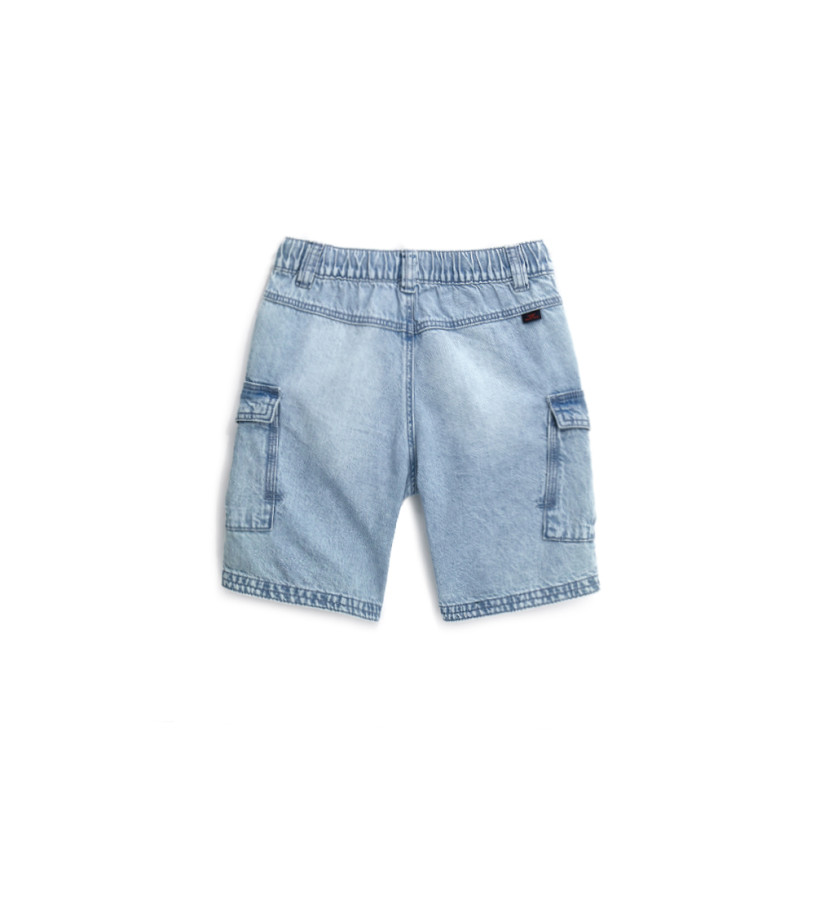 Boy - Denim cotton Bermuda shorts