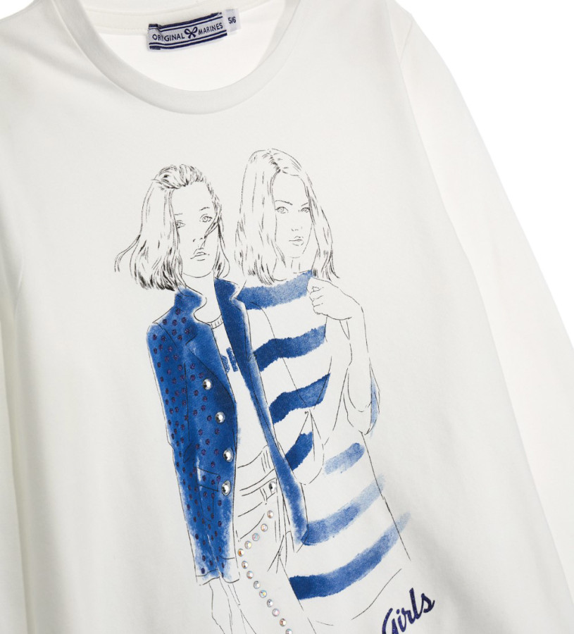 Girl - T-shirt with glitter