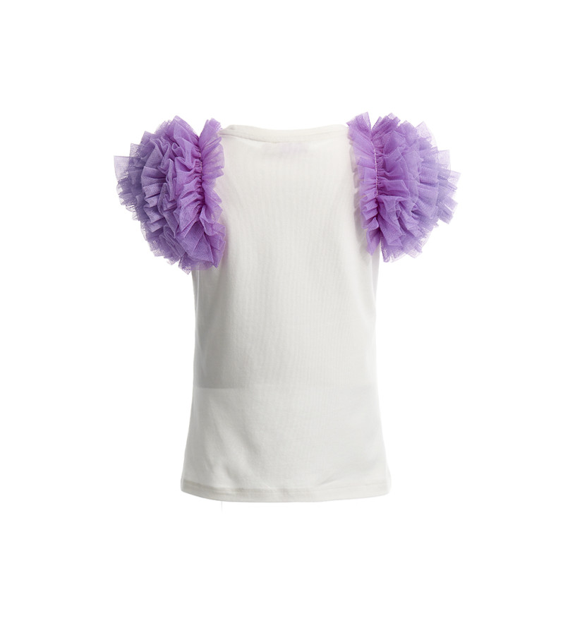 Girl - T-shirt with ruffles
