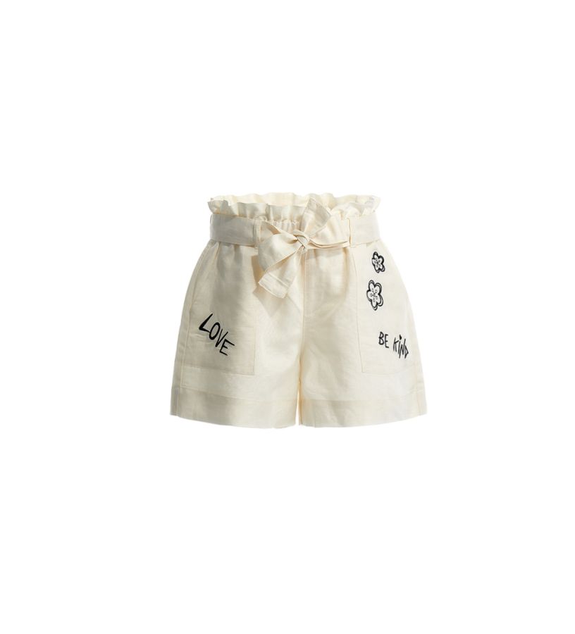 Girl - Linen Bermuda shorts