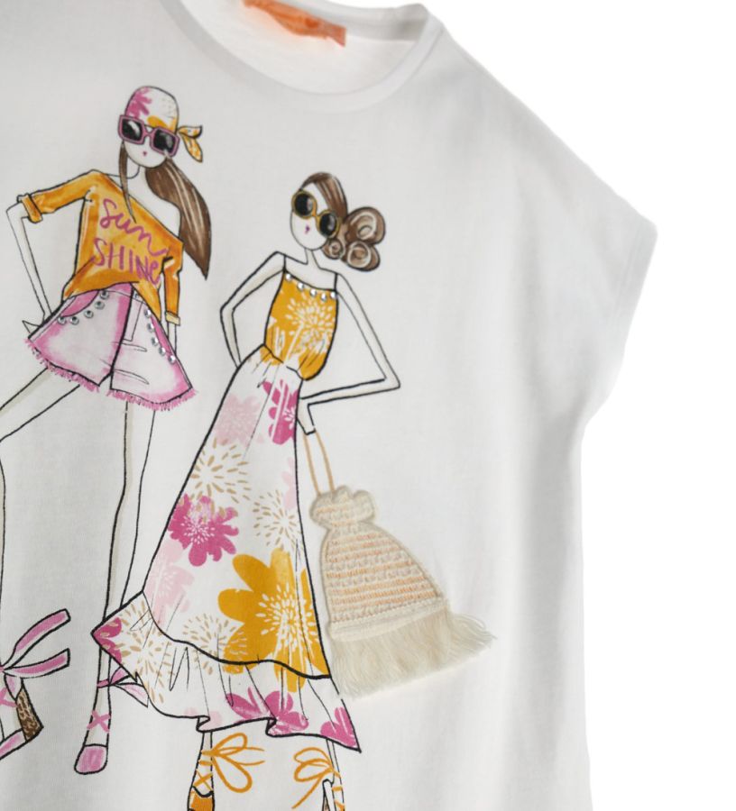 Girl - T-shirt with glitter
