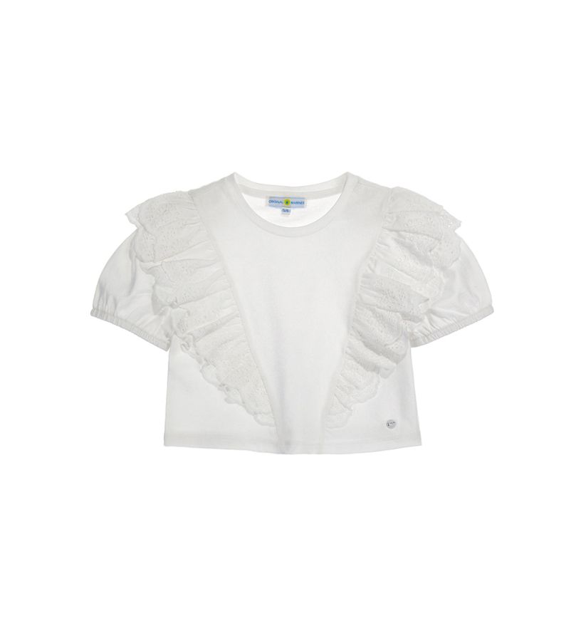Girl - T-shirt with ruffles