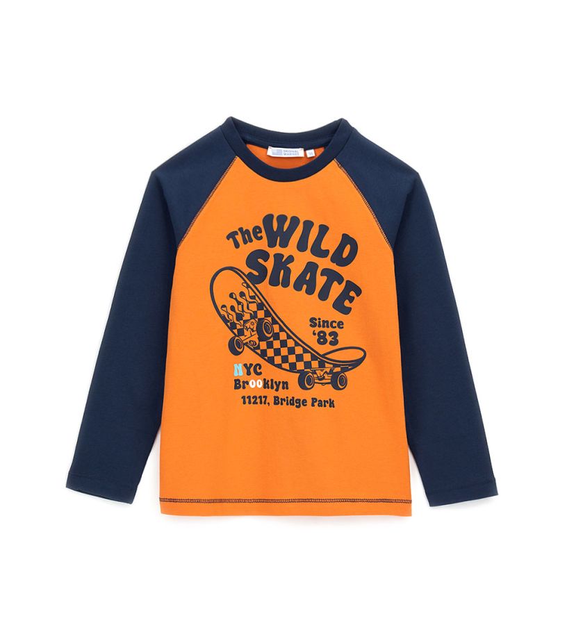 Bambino - T-shirt maniche a contrasto