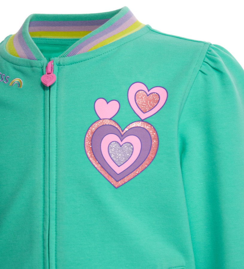 Girl - Bomber jacket with contrasting sleeves