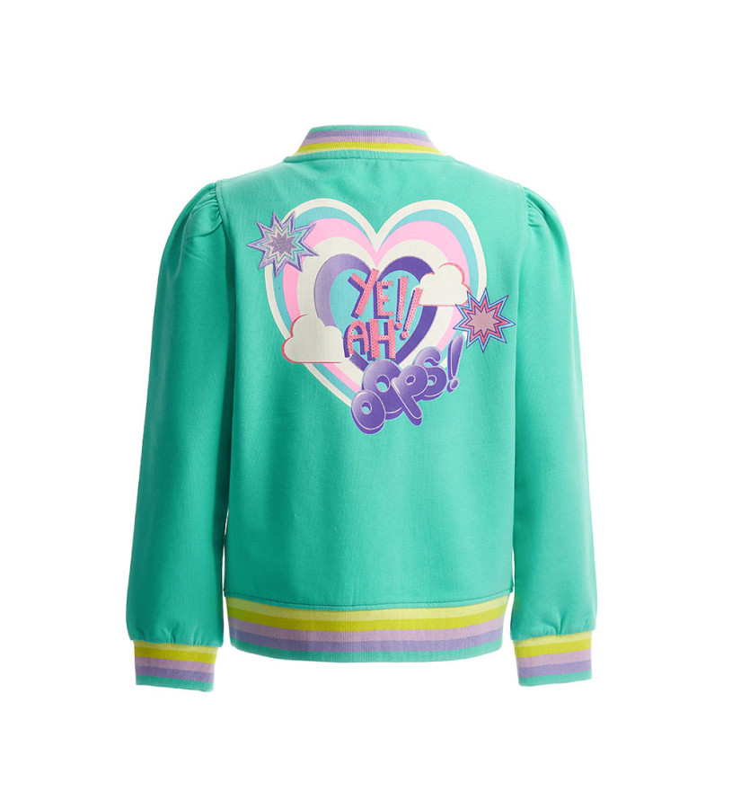 Girl - Bomber jacket with contrasting sleeves