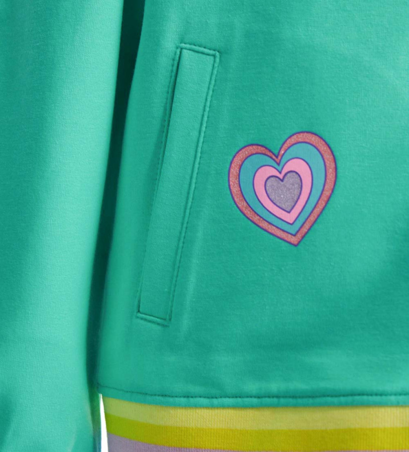 Girl - Bomber jacket with contrasting sleeves