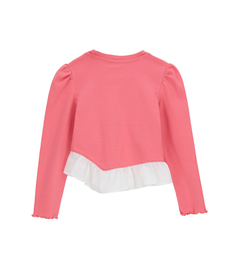 Girl -T-shirt with embroidered flowers