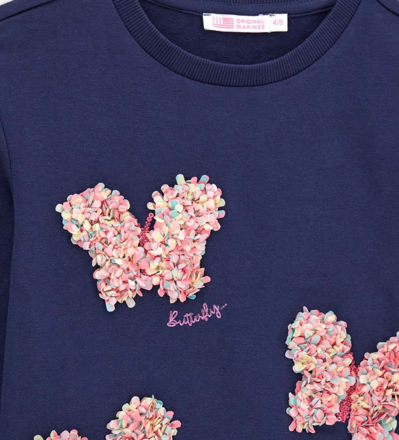 Bambina - Felpa con farfalle