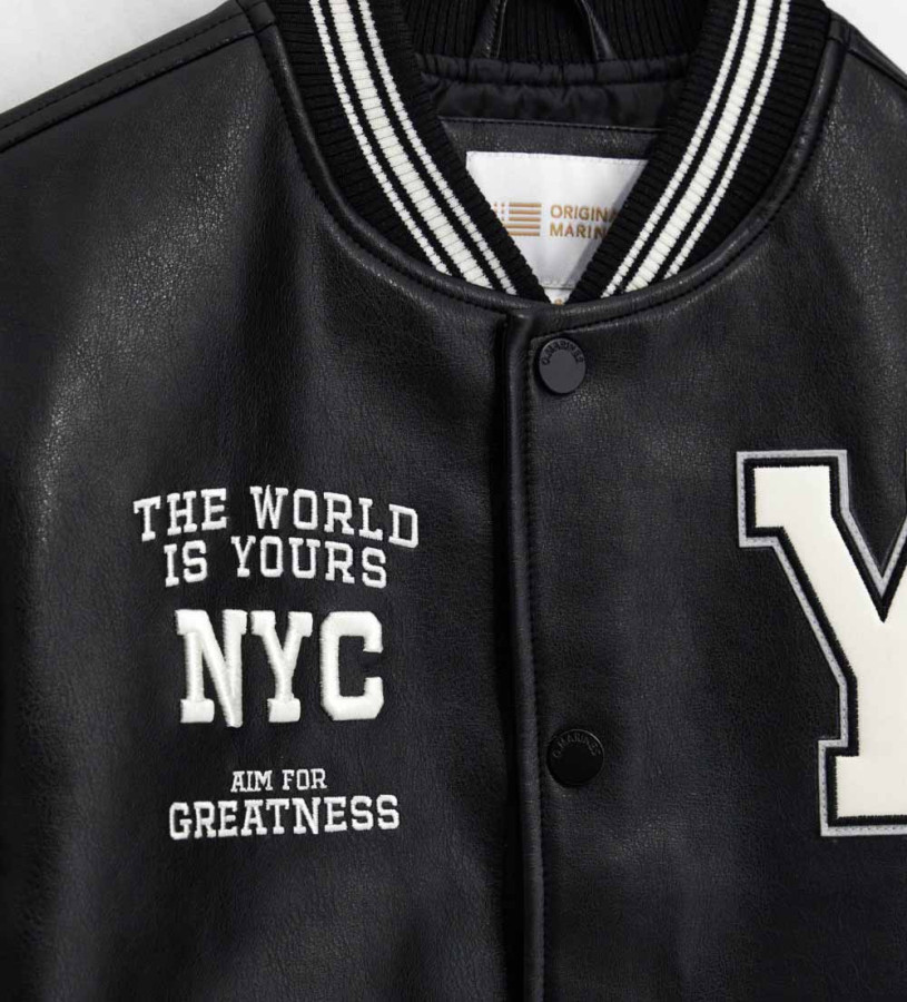 Boy - Faux Leather Bomber