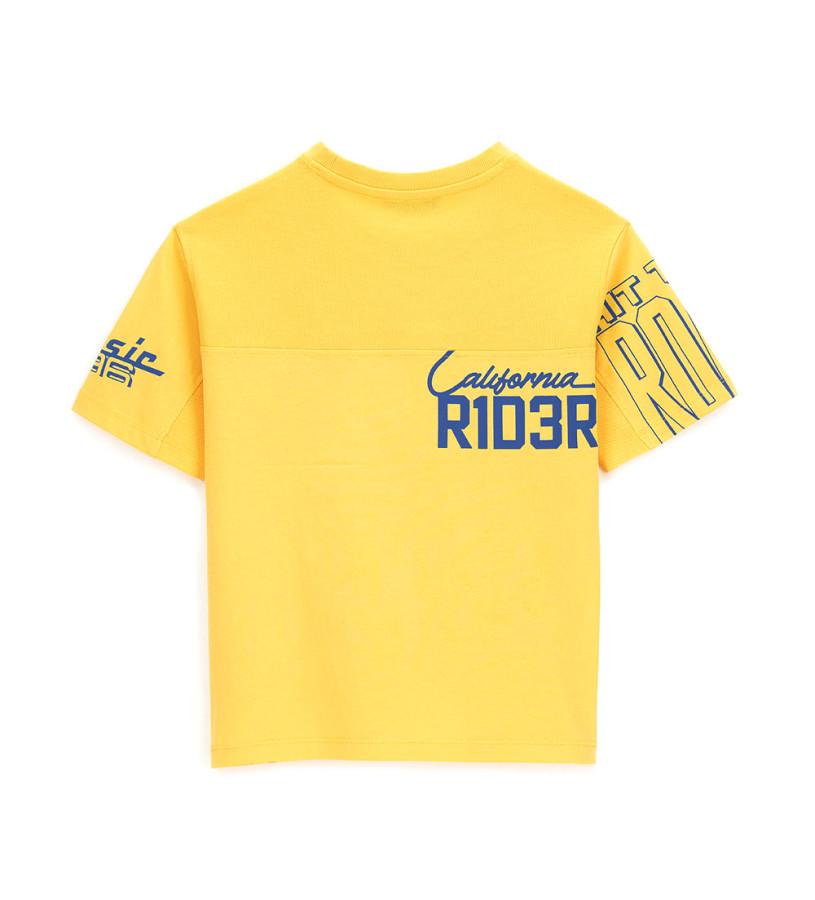 Boy - T-shirt with piquet inserts