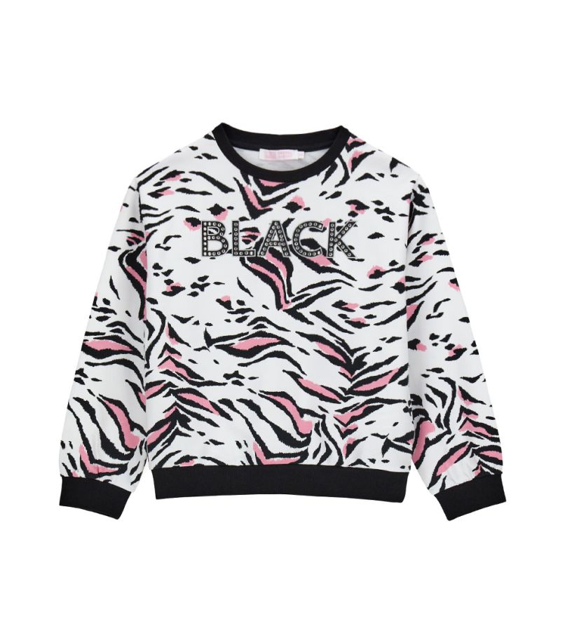 Girl - Sweatshirt with zebra prints