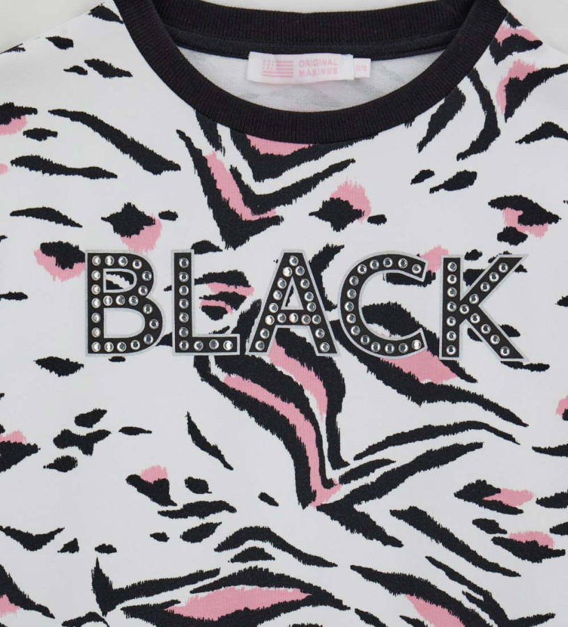 Girl - Sweatshirt with zebra prints