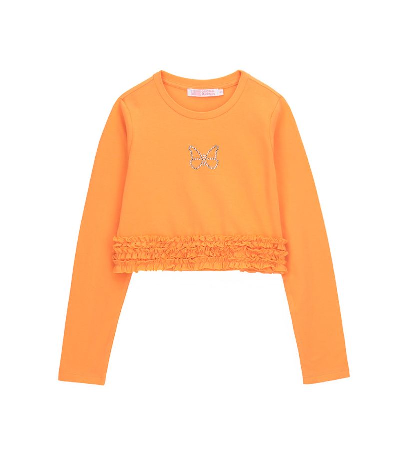 Girl - T-shirt with ruffles