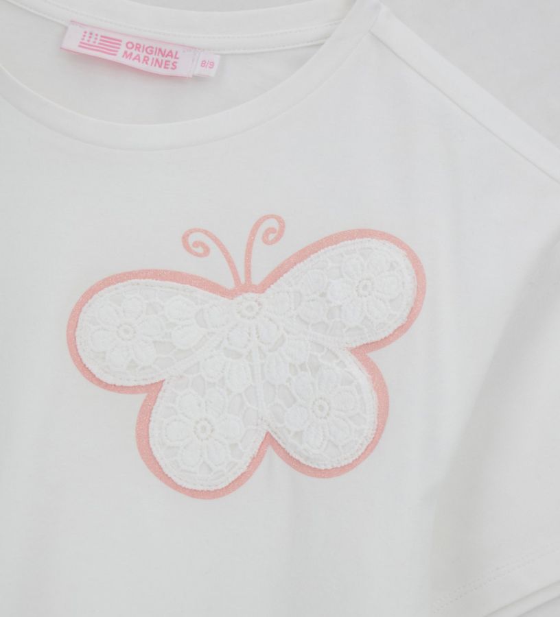 Girl - T-shirt with butterflies