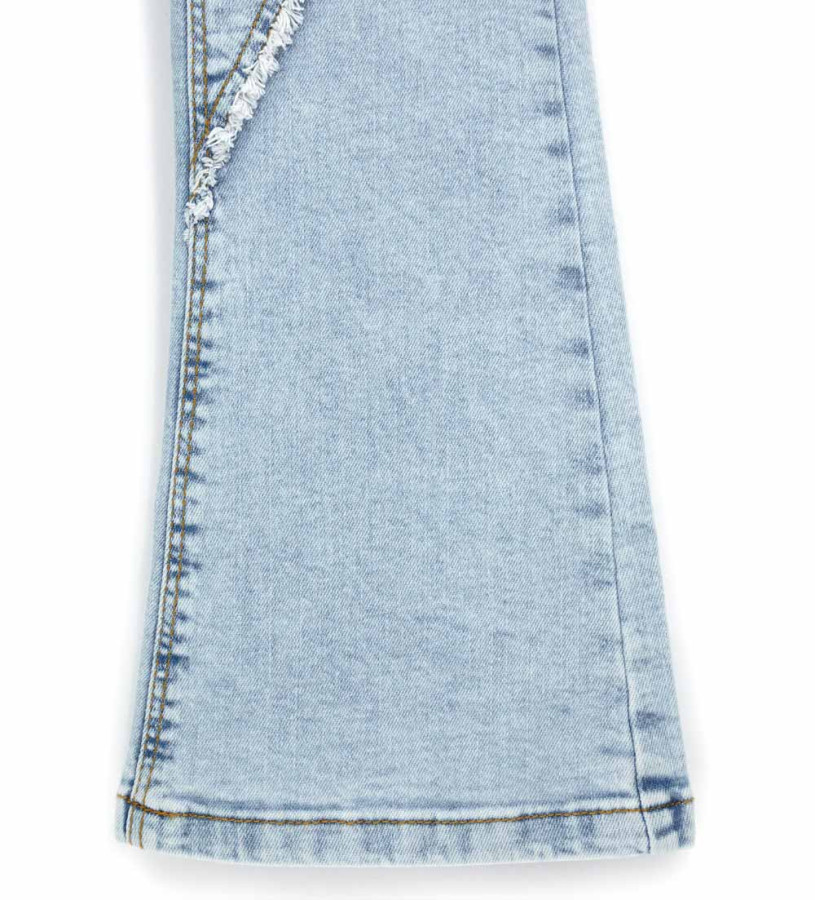 Bambina - Jeans flare sfrangiati