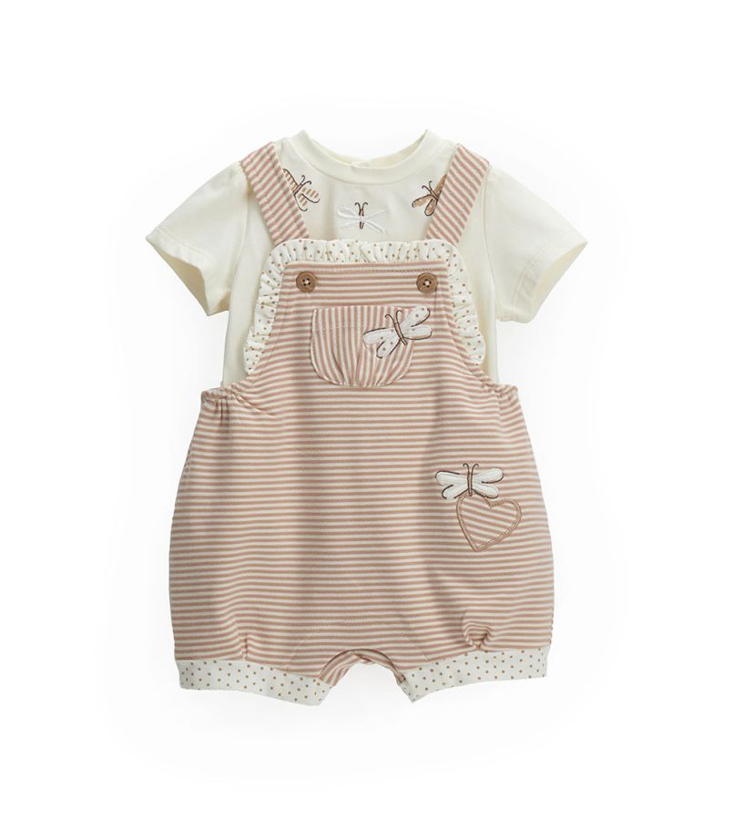 Newborn - T-shirt and overalls set