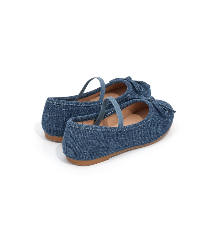 Girl - Ballerinas with denim fabric