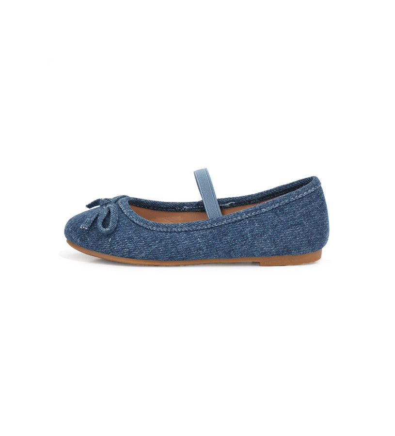 Girl - Ballerinas with denim fabric