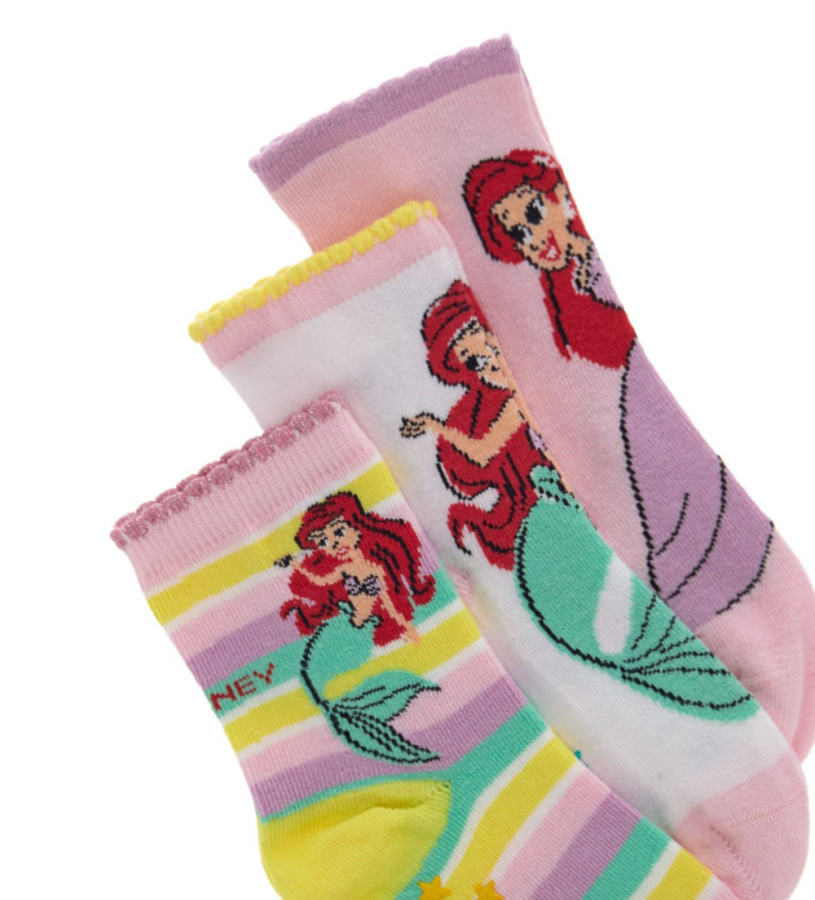 Girls - Disney The Little Mermaid Socks Tri-pack.