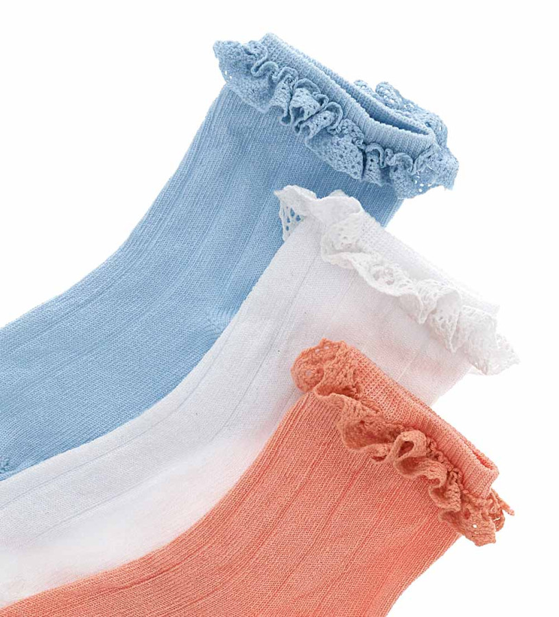 Girl - Tri-pack ribbed socks